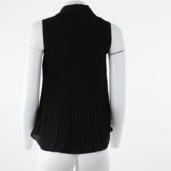 T Tahari Sleeveless Pleated Blouse - Picture 3 of 5
